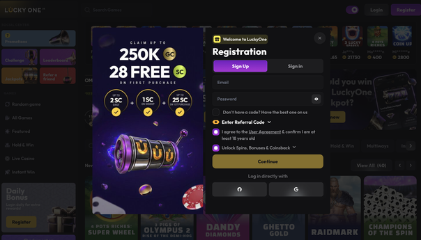 lucky one casino Jeu
