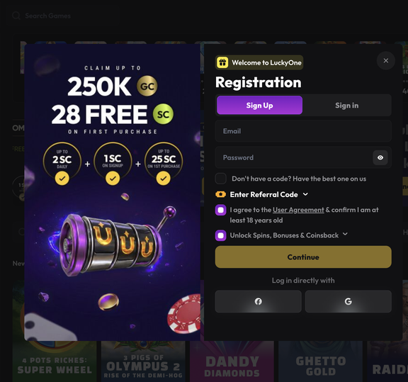 lucky one casino Jeu